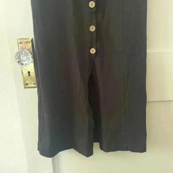 Sleeveless FP BEACH Black Dress W/ Buttons Size small Pre Owned - Picture 5 of 11